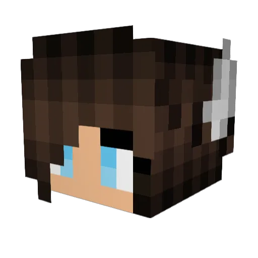 ChrisGott Minecraft avatar head, 3D render