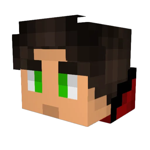 ChrisHxnter Minecraft avatar head, 3D render