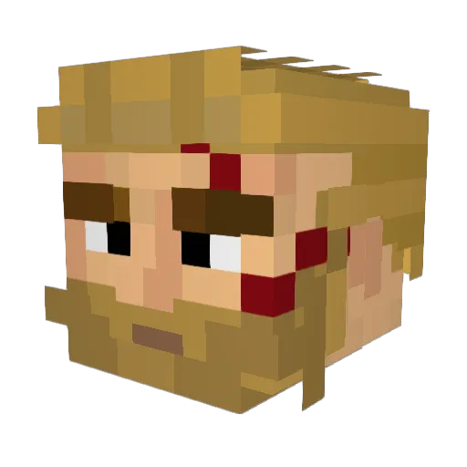ChrisJarod Minecraft avatar head, 3D render