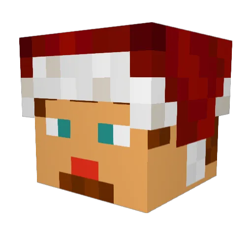 ChrisKlare Minecraft avatar head, 3D render