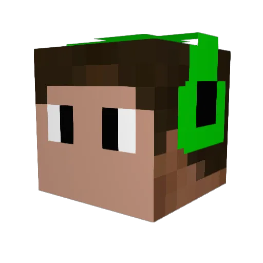 ChrisKotzen Minecraft avatar head, 3D render
