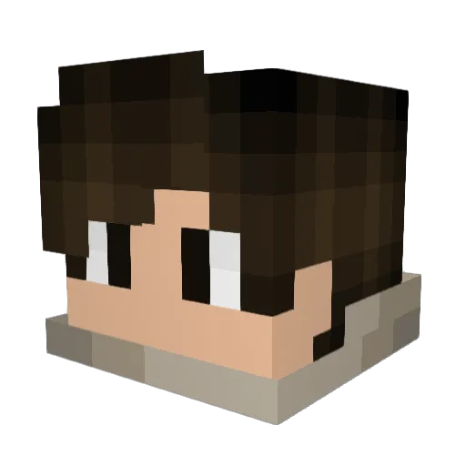ChrisKras_TTV Minecraft avatar head, 3D render