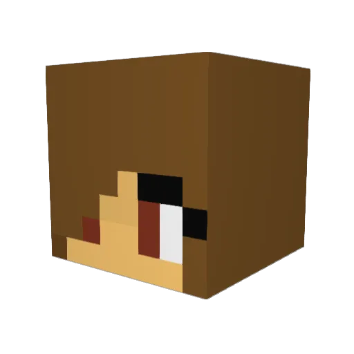 ChrisLauren Minecraft avatar head, 3D render