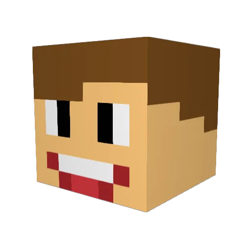 ChrisLeitner_038 Minecraft avatar head, 3D render