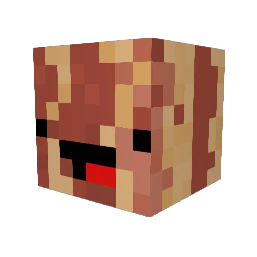 ChrisPBacon065 Minecraft avatar head, 3D render