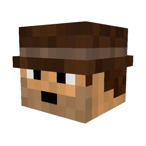 ChrisPBacon137 Minecraft avatar head, 3D render