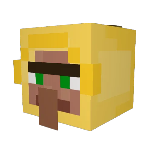 ChrisPelmenis Minecraft avatar head, 3D render
