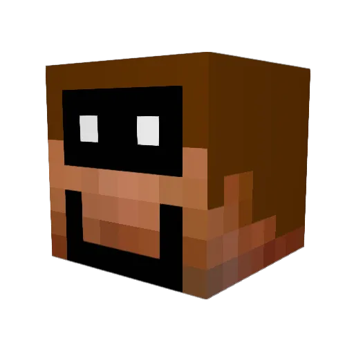 ChrisPim Minecraft avatar head, 3D render