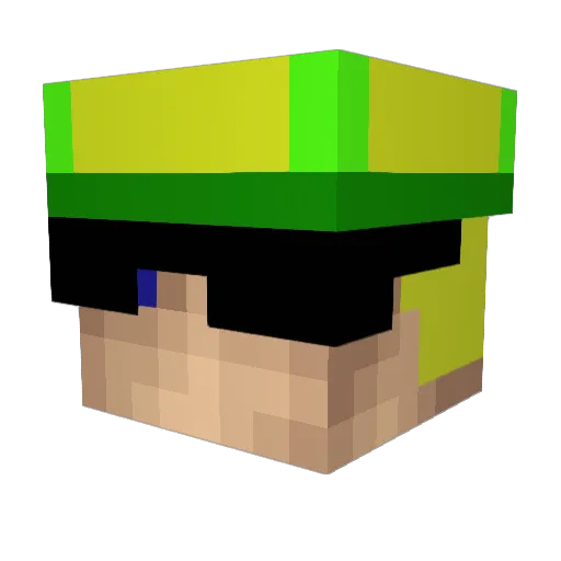 ChrisSenpai Minecraft avatar head, 3D render