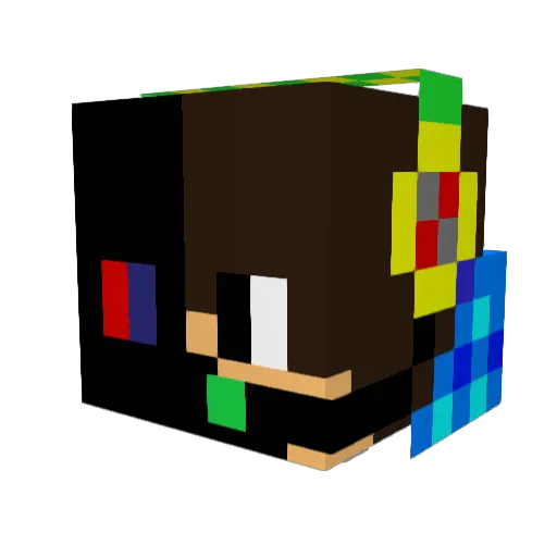 ChrisStich Minecraft avatar head, 3D render