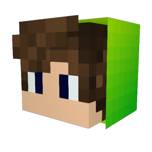 ChrisTasr Minecraft avatar head, 3D render