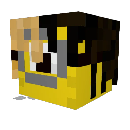 ChrisUK1 Minecraft avatar head, 3D render
