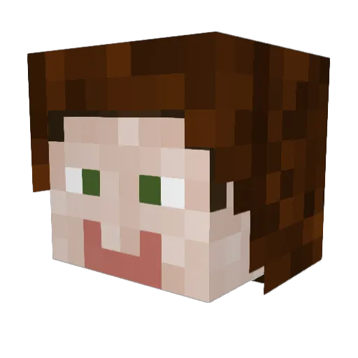 ChrisWebb Minecraft avatar head, 3D render