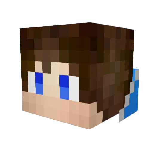 ChrisWind Minecraft avatar head, 3D render