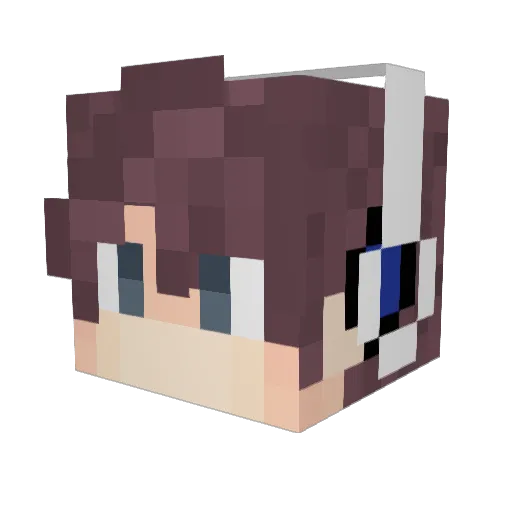 ChrisXG133 Minecraft avatar head, 3D render