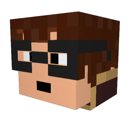 Chris_24 Minecraft avatar head, 3D render
