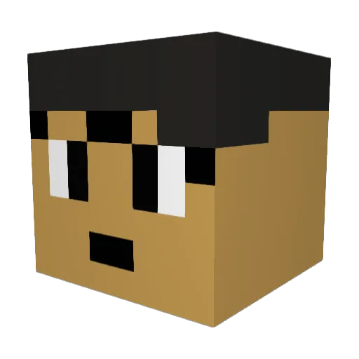 Chris_Brown Minecraft avatar head, 3D render