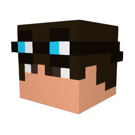 Chris_Luke_ Minecraft avatar head, 3D render
