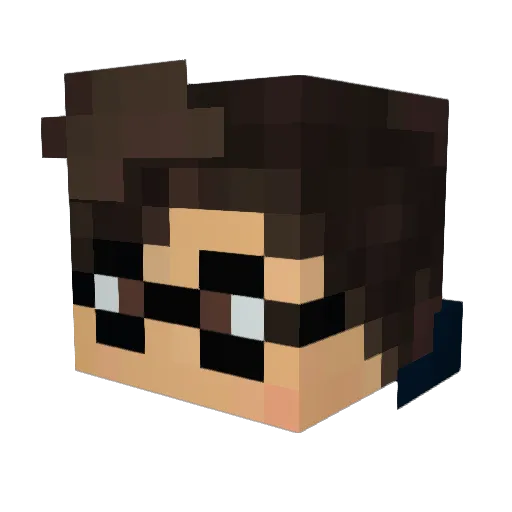 Chris_MG Minecraft avatar head, 3D render