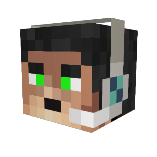 Chris_W40k Minecraft avatar head, 3D render