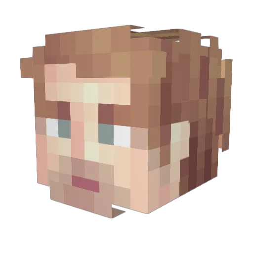 Chris_thememeGod Minecraft avatar head, 3D render