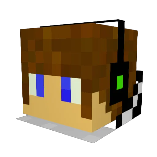 Chrisaddit Minecraft avatar head, 3D render