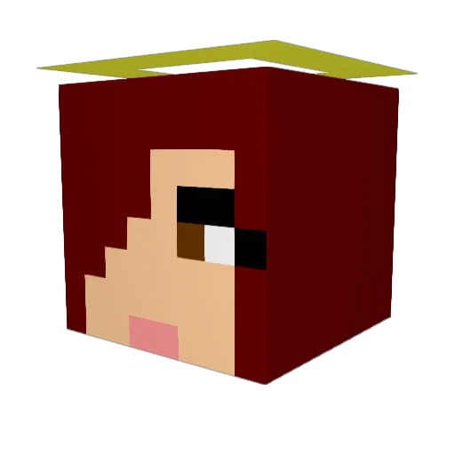 Chrisaline Minecraft avatar head, 3D render