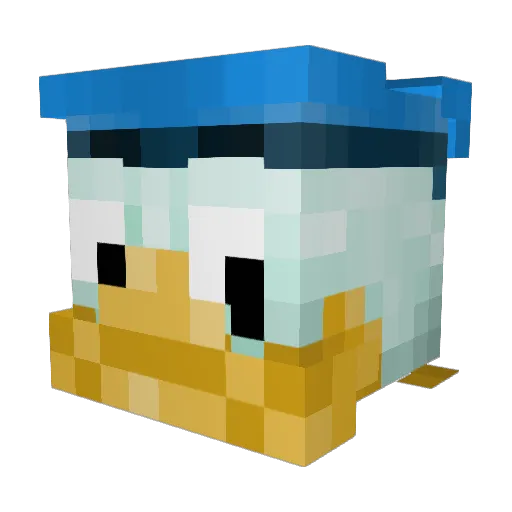 Chrisbes Minecraft avatar head, 3D render