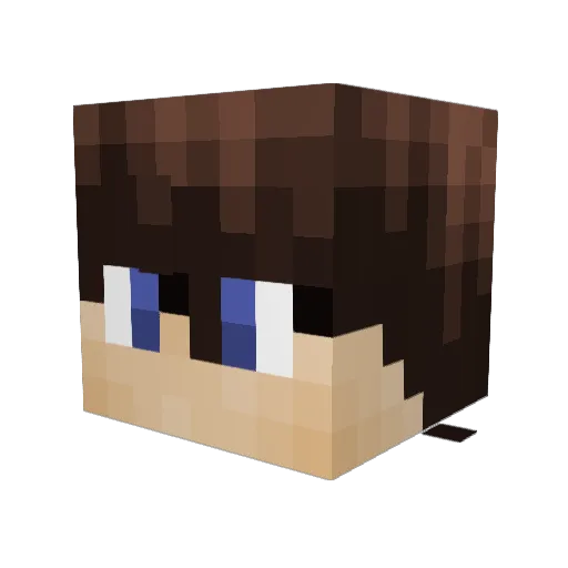 Chrischar Minecraft avatar head, 3D render