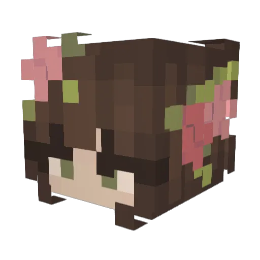 Chrisea Minecraft avatar head, 3D render