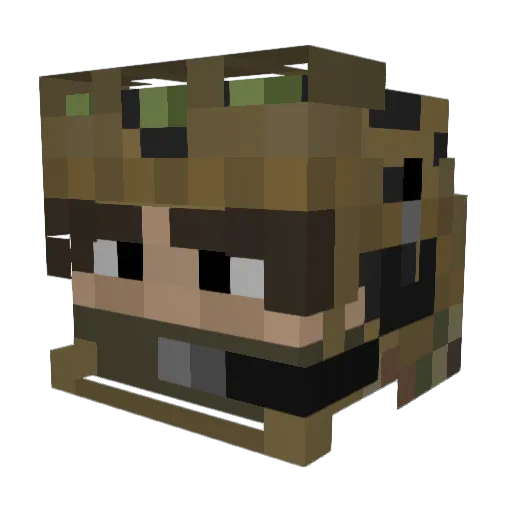 Chrisgarh Minecraft avatar head, 3D render