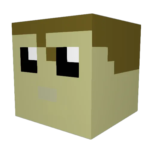 ChrishChrish Minecraft avatar head, 3D render