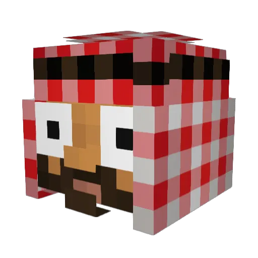 Chrisii Minecraft avatar head, 3D render