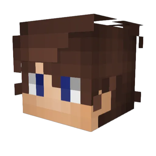 Chrisiiii Minecraft avatar head, 3D render