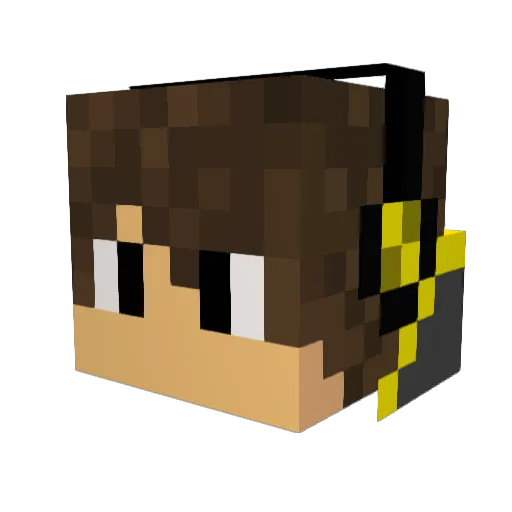 Chrisinnitt Minecraft avatar head, 3D render
