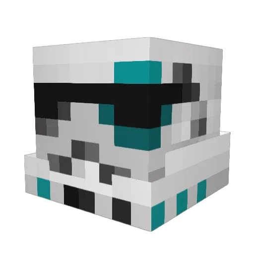 Chrisious Minecraft avatar head, 3D render