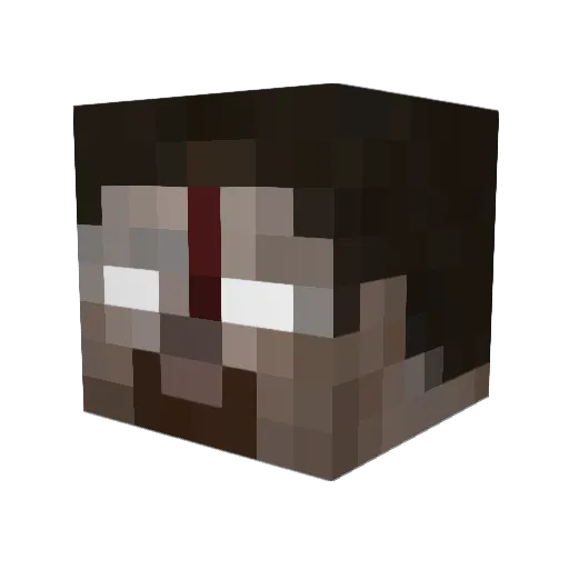 Chrisks Minecraft avatar head, 3D render