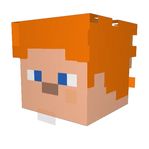 Chrislal888 Minecraft avatar head, 3D render