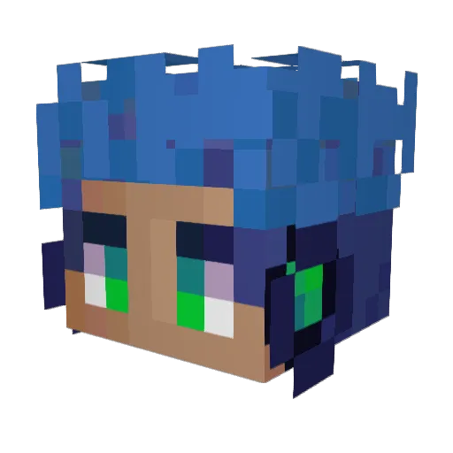 Chrislez Minecraft avatar head, 3D render
