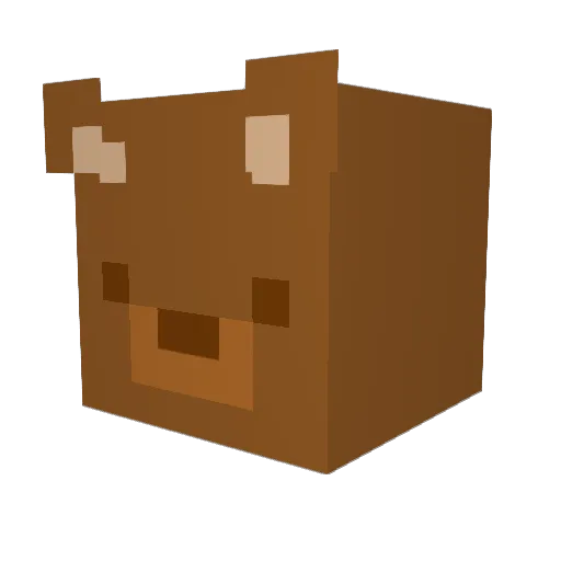 Chrisnutts Minecraft avatar head, 3D render