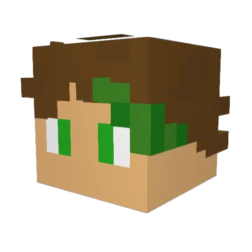 Chrispy8501 Minecraft avatar head, 3D render