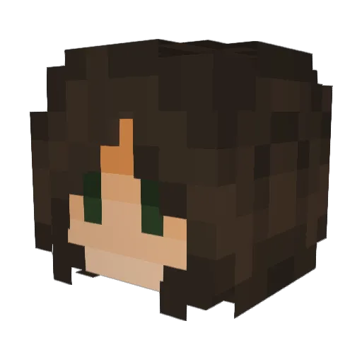 ChrispyCat Minecraft avatar head, 3D render