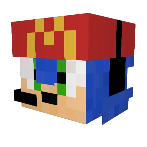 ChrispyOs Minecraft avatar head, 3D render