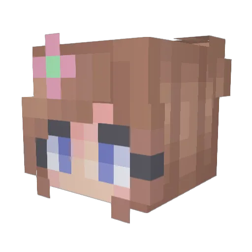 Chrissi_49 Minecraft avatar head, 3D render