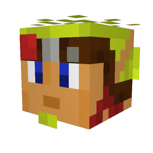 ChristDaae Minecraft avatar head, 3D render