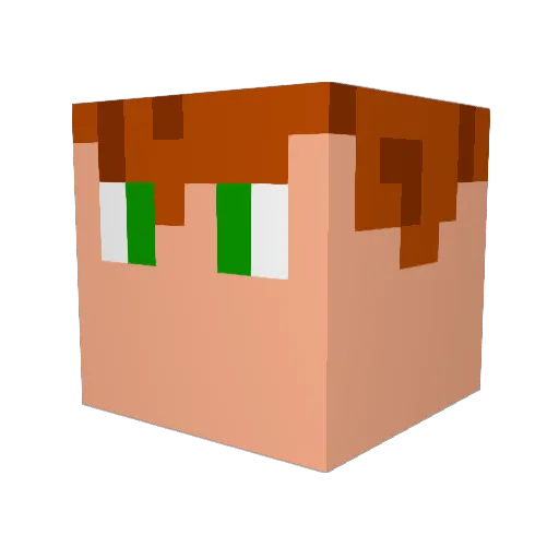 ChristLaus Minecraft avatar head, 3D render