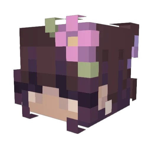 ChristaCinnamon Minecraft avatar head, 3D render