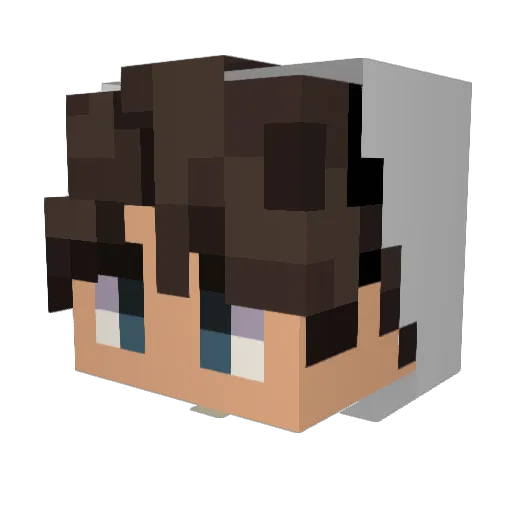 Christan15 Minecraft avatar head, 3D render