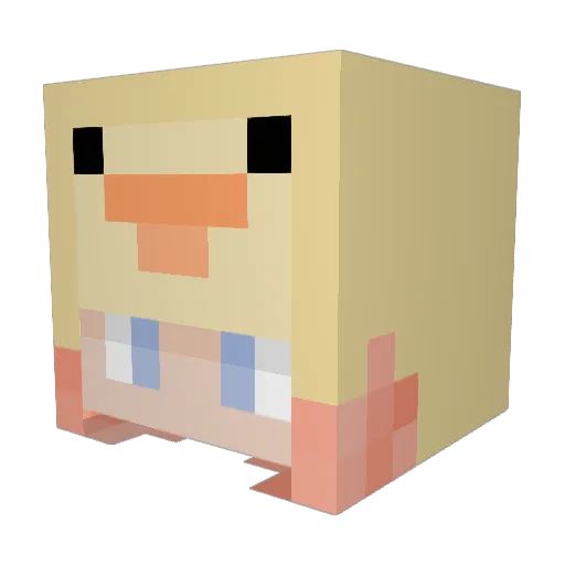 Christaromania Minecraft avatar head, 3D render