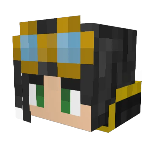 Christeroph Minecraft avatar head, 3D render